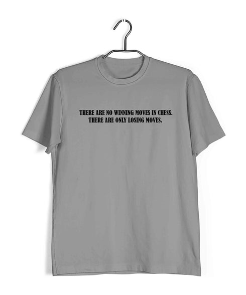 Chess Steinitz There's No Winning Move in Chess Sports Casual Graphic Printed T-Shirt for Men